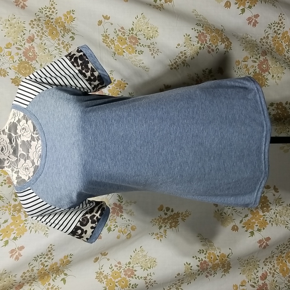Jewel neckline t-shirt
